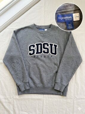 Gear For Sports SDSU Aztecs Big Cotton Grey Crewneck Sweatshirt Small